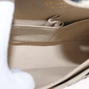 CHANEL Matelasse Chain Double Flap Chain Bag Knitted White CC Auth 152291SAV-24