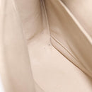 CHANEL Matelasse Chain Double Flap Chain Bag Knitted White CC Auth 152291SAV-27