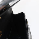 CHANEL Matelasse Double Flap Chain Bag Patent leather Black Gold CC Auth 152292V-23