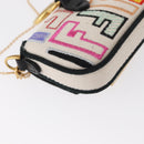 FENDI Zucca Canvas Nano Baguette Pouch Multicolor Gold Auth 152293SAM-14