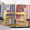 FENDI Zucca Canvas Nano Baguette Pouch Multicolor Gold Auth 152293SAM-16