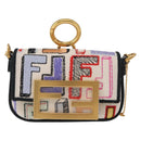 FENDI Zucca Canvas Nano Baguette Pouch Multicolor Gold Auth 152293SAM-2