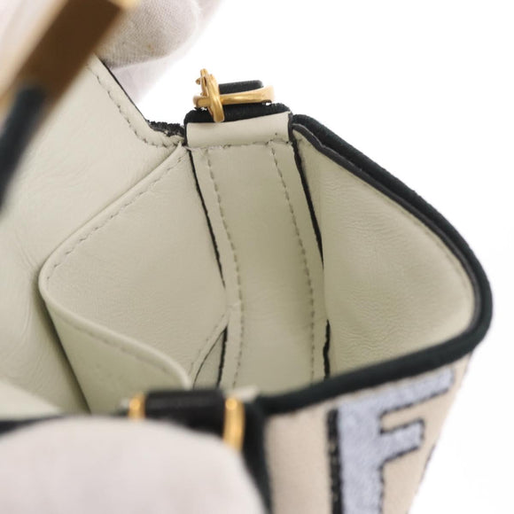 FENDI Zucca Canvas Nano Baguette Pouch Multicolor Gold Auth 152293SAM