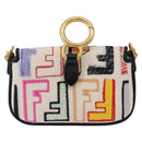 FENDI Zucca Canvas Nano Baguette Pouch Multicolor Gold Auth 152293SAM-3