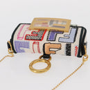 FENDI Zucca Canvas Nano Baguette Pouch Multicolor Gold Auth 152293SAM-6