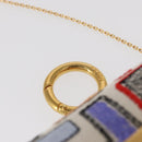 FENDI Zucca Canvas Nano Baguette Pouch Multicolor Gold Auth 152293SAM-8