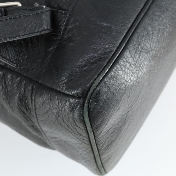 BALENCIAGA Backpack Leather Gray Silver 435315 Auth 152296