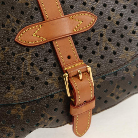LOUIS VUITTON Monogram Perfo Saumur 30 Shoulder Bag M93998 LV Auth 152313V