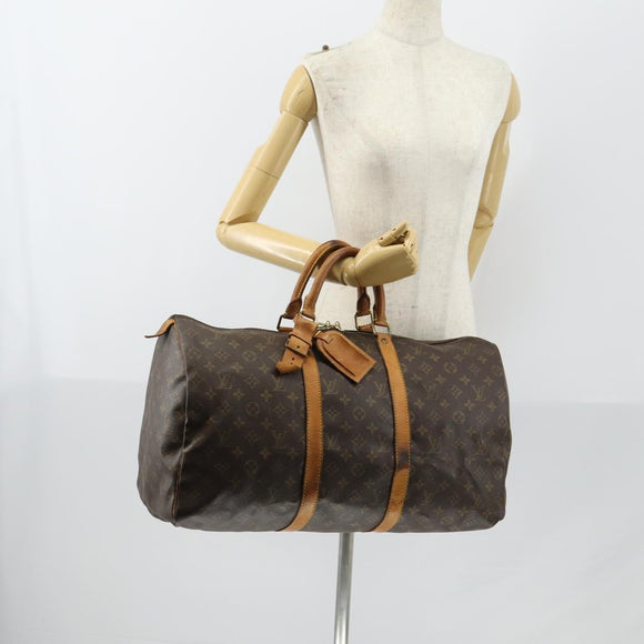 LOUIS VUITTON Monogram Keepall 50 Boston Bag M41426 LV Auth 152321