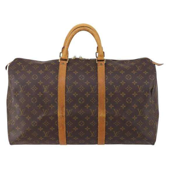 LOUIS VUITTON Monogram Keepall 50 Boston Bag M41426 LV Auth 152322