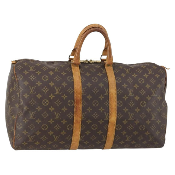 LOUIS VUITTON Monogram Keepall 50 Boston Tasche M41426 LV Auth 152323