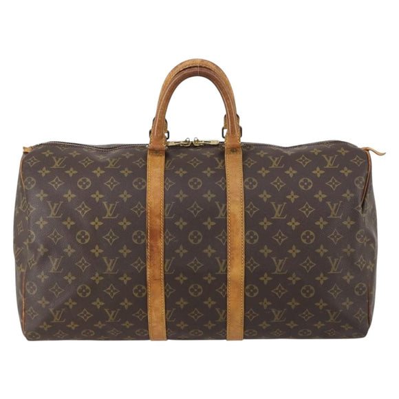 LOUIS VUITTON Monogram Keepall 50 Boston Bag M41426 LV Auth 152323