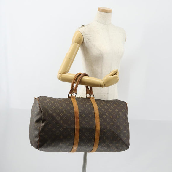 LOUIS VUITTON Monogram Keepall 50 Boston Tasche M41426 LV Auth 152323