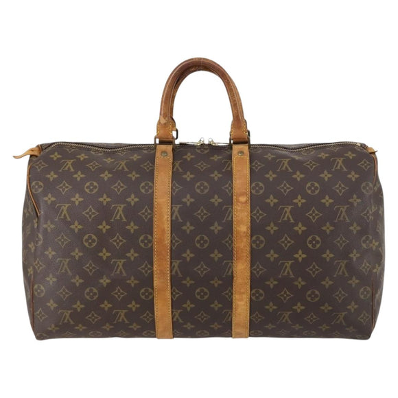 LOUIS VUITTON Monogram Keepall 50 Boston Bag M41426 LV Auth 152323