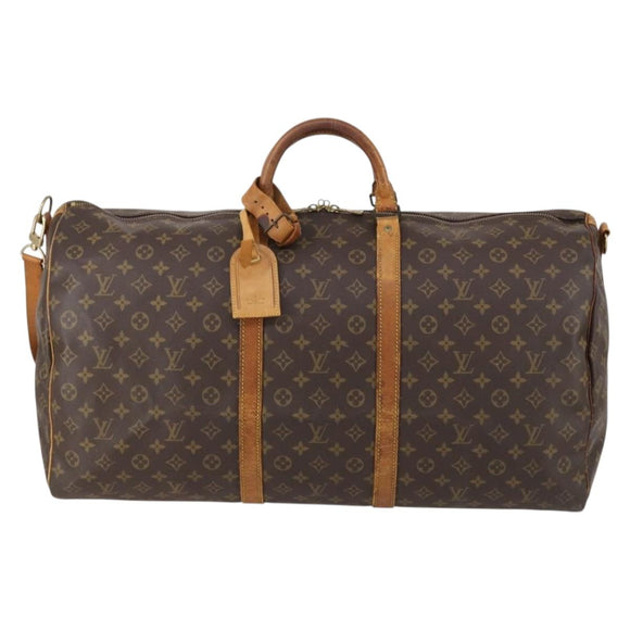 LOUIS VUITTON Monogram Keepall Bandouliere 60 Boston Bag M41412 LV Auth 152327