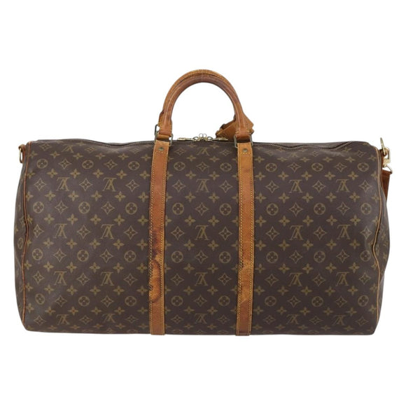 LOUIS VUITTON Monogram Keepall Bandouliere 60 Boston Bag M41412 LV Auth 152327