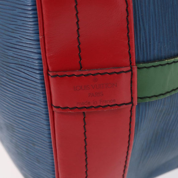 LOUIS VUITTON Epi Tricolor Noe Schultertasche Blau Rot Grün M44082 LV Auth 152330