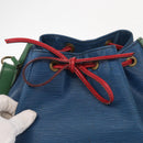 LOUIS VUITTON Epi Tricolor Noe Shoulder Bag Blue Red Green M44082 LV Auth 152330-10