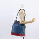 LOUIS VUITTON Epi Tricolor Noe Schultertasche Blau Rot Grün M44082 LV Auth 152330-22