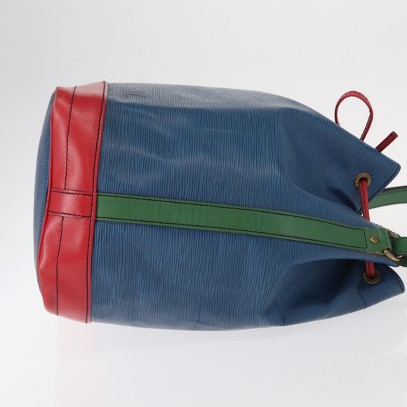 LOUIS VUITTON Epi Tricolor Noe Schultertasche Blau Rot Grün M44082 LV Auth 152330