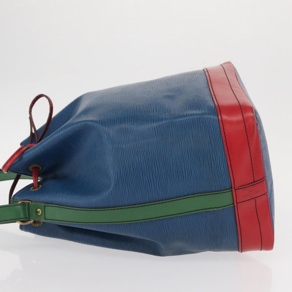 LOUIS VUITTON Epi Tricolor Noe Schultertasche Blau Rot Grün M44082 LV Auth 152330