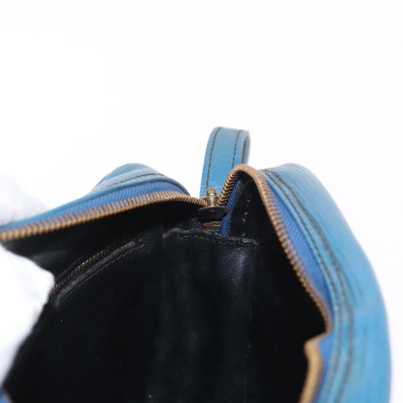 LOUIS VUITTON Epi Jeune Fille MM Shoulder Bag Toledo Blue M52155 LV Auth 152333