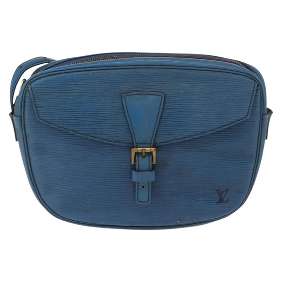 LOUIS VUITTON Epi Jeune Fille MM Shoulder Bag Toledo Blue M52155 LV Auth 152333