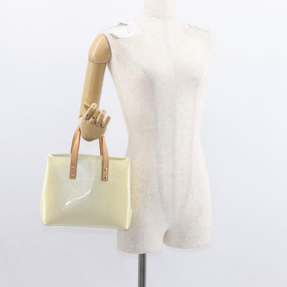 LOUIS VUITTON Monogram Vernis Reade PM Hand Bag Perle M91336 LV Auth 152338
