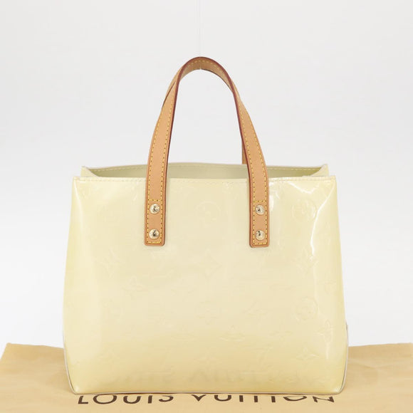 LOUIS VUITTON Monogram Vernis Reade PM Hand Bag Perle M91336 LV Auth 152338