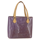 LOUIS VUITTON Monogram Vernis Houston Hand Bag Purple Viole M91093 Auth 152339-1