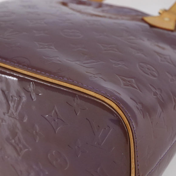 LOUIS VUITTON Monogram Vernis Houston Hand Bag Purple Viole M91093 Auth 152339