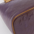 LOUIS VUITTON Monogram Vernis Houston Hand Bag Purple Viole M91093 Auth 152339-14