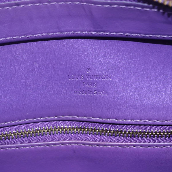 LOUIS VUITTON Monogram Vernis Houston Hand Bag Purple Viole M91093 Auth 152339