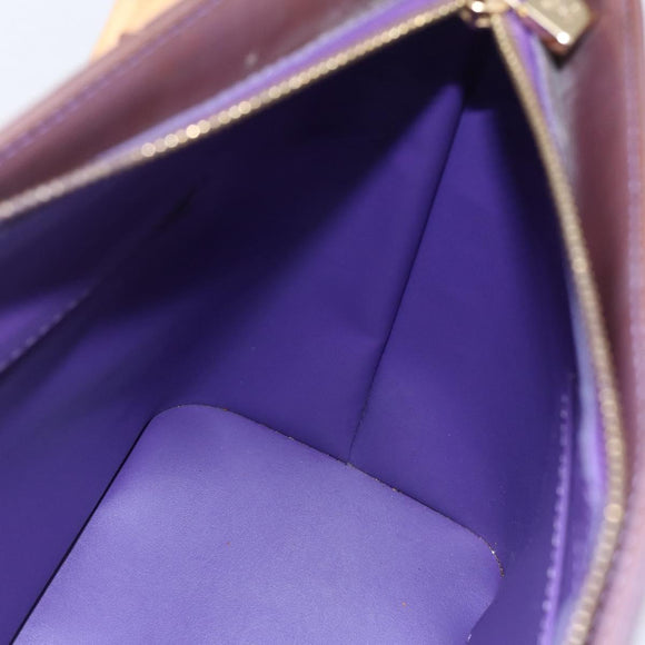 LOUIS VUITTON Monogram Vernis Houston Hand Bag Purple Viole M91093 Auth 152339