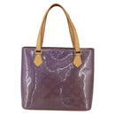 LOUIS VUITTON Monogram Vernis Houston Hand Bag Purple Viole M91093 Auth 152339-13