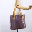 LOUIS VUITTON Monogram Vernis Houston Hand Bag Purple Viole M91093 Auth 152339-24