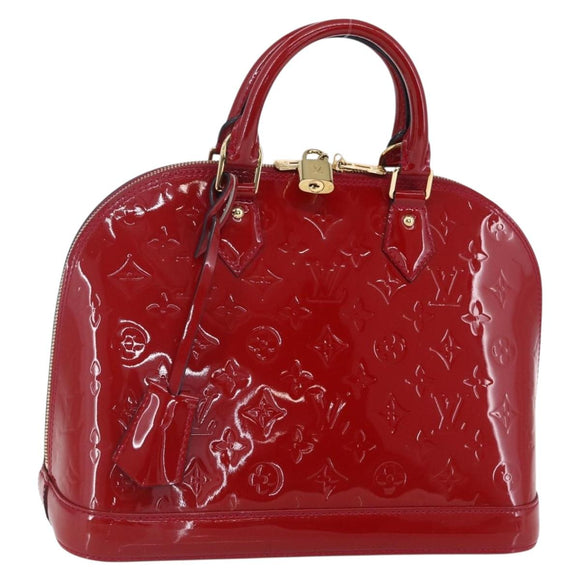 LOUIS VUITTON Monogram Vernis Alma PM Hand Bag Rose Andian M91770 LV Auth 152340