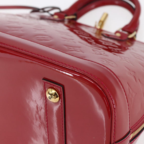 LOUIS VUITTON Monogram Vernis Alma PM Hand Bag Rose Andian M91770 LV Auth 152340
