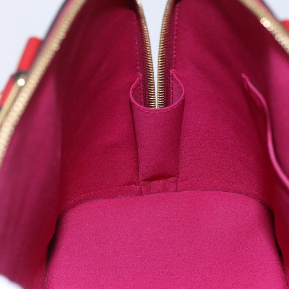LOUIS VUITTON Monogram Vernis Alma PM Hand Bag Rose Andian M91770 LV Auth 152340