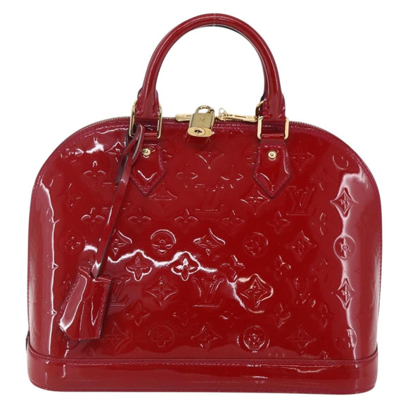 LOUIS VUITTON Monogram Vernis Alma PM Hand Bag Rose Andian M91770 LV Auth 152340