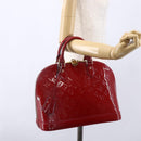 LOUIS VUITTON Monogram Vernis Alma PM Hand Bag Rose Andian M91770 LV Auth 152340-23