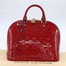 LOUIS VUITTON Monogram Vernis Alma PM Hand Bag Rose Andian M91770 LV Auth 152340-12