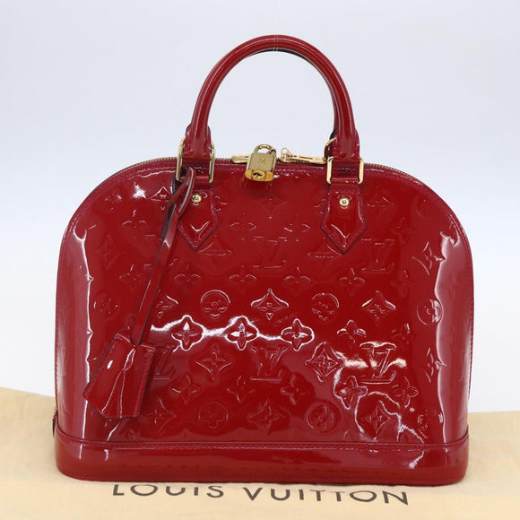 LOUIS VUITTON Monogram Vernis Alma PM Hand Bag Rose Andian M91770 LV Auth 152340