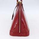 LOUIS VUITTON Monogram Vernis Alma PM Hand Bag Rose Andian M91770 LV Auth 152340-4