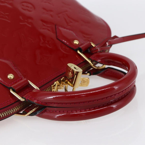 LOUIS VUITTON Monogram Vernis Alma PM Hand Bag Rose Andian M91770 LV Auth 152340