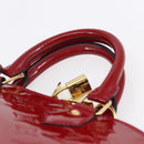 LOUIS VUITTON Monogram Vernis Alma PM Hand Bag Rose Andian M91770 LV Auth 152340-8