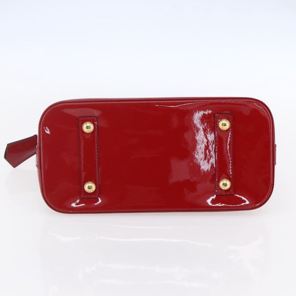 LOUIS VUITTON Monogram Vernis Alma PM Hand Bag Rose Andian M91770 LV Auth 152340