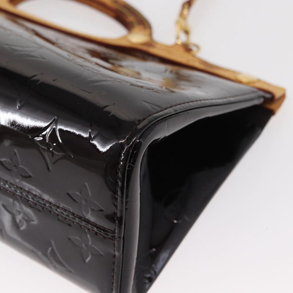 LOUIS VUITTON Monogram Vernis Roxbury Drive Hand Bag Amarante M91995 Auth 152344