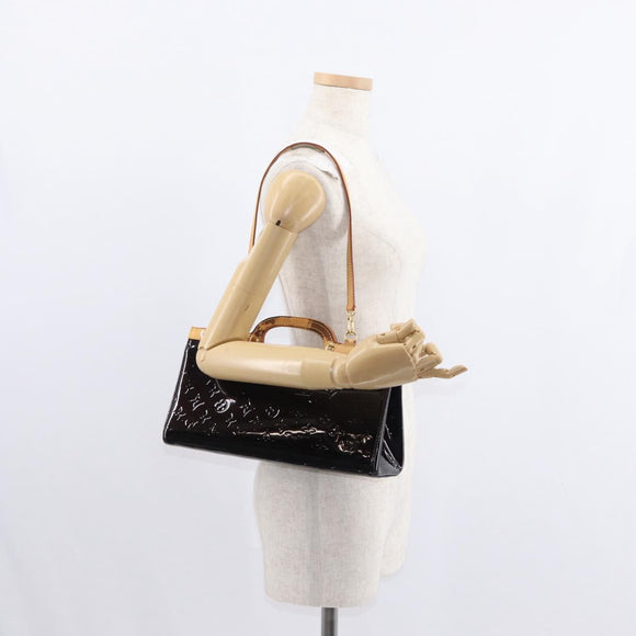 LOUIS VUITTON Monogram Vernis Roxbury Drive Hand Bag Amarante M91995 Auth 152344