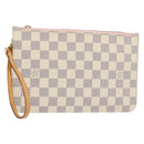 LOUIS VUITTON Damier Azur Neverfull MM Pouch LV Auth 152346-1